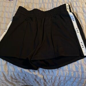 Victoria’s Secret pink track shorts. Black.